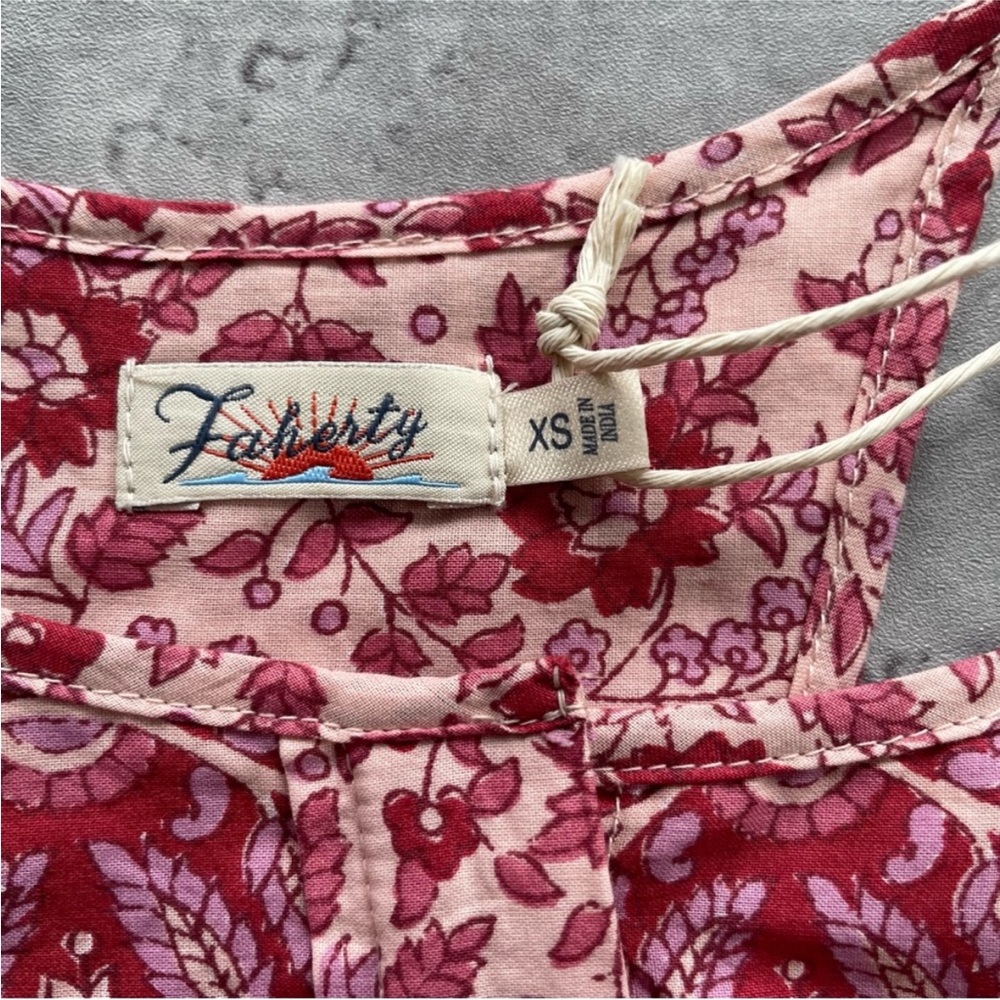 NWT Faherty Adella Jumpsuit, Pink, Size XS - Picture 4 of 12